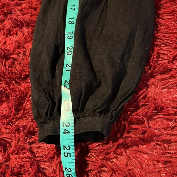 Gap Black boho crotchet ballon sleeves blouse Sz S - Picture 10 of 14